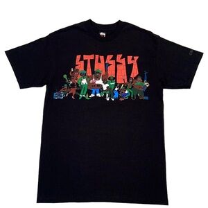 VTG Stussy Custom Made Majestic Emerald Killers Short Sleeve T Shirt Size Medium